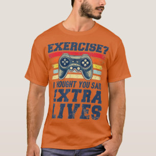 Extra Lives Funny Video Game Controller Retro (3) T-Shirt