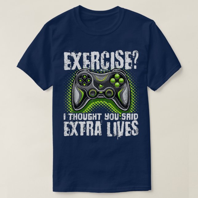 Extra Lives Funny Video Game Controller Retro  Boy T-Shirt (Design vorne)