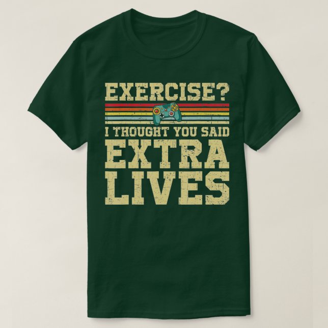 Extra Lives Funny Video Game Controller Retro Boy T-Shirt (Design vorne)