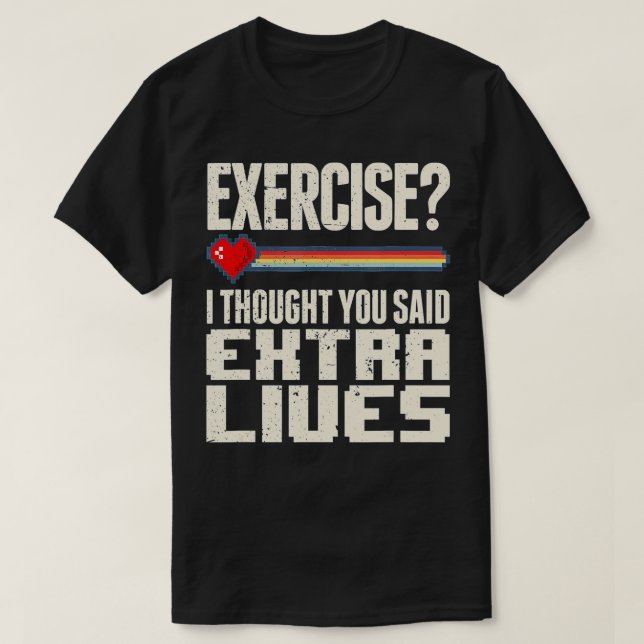 Extra Lives Funny Video Game Controller Retro Boy T-Shirt (Design vorne)