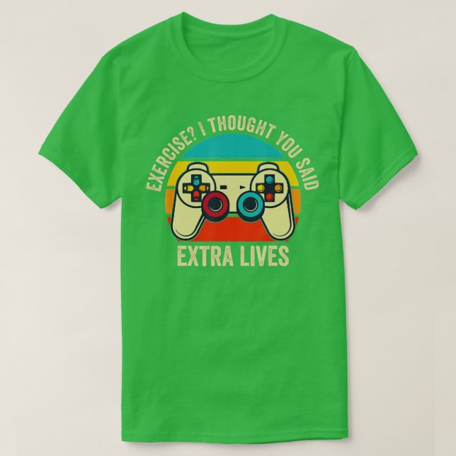 Extra Lives Funny Video Game Controller Retro Boy T-Shirt (Design vorne)
