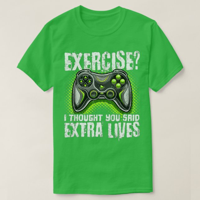 Extra Lives Funny Video Game Controller Retro Boy T-Shirt (Design vorne)