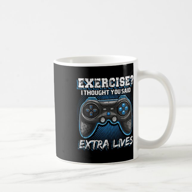Extra Lives Funny Video Game Controller Retro Game Kaffeetasse (Rechts)