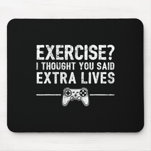 Extra Lives Funny Video Game Controller Retro Game Mousepad (Vorne)