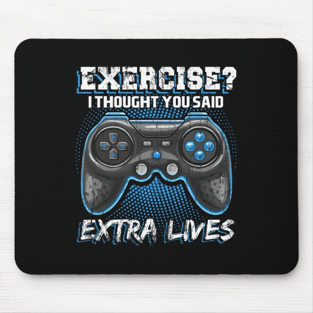 Extra Lives Funny Video Game Controller Retro Game Mousepad (Vorne)