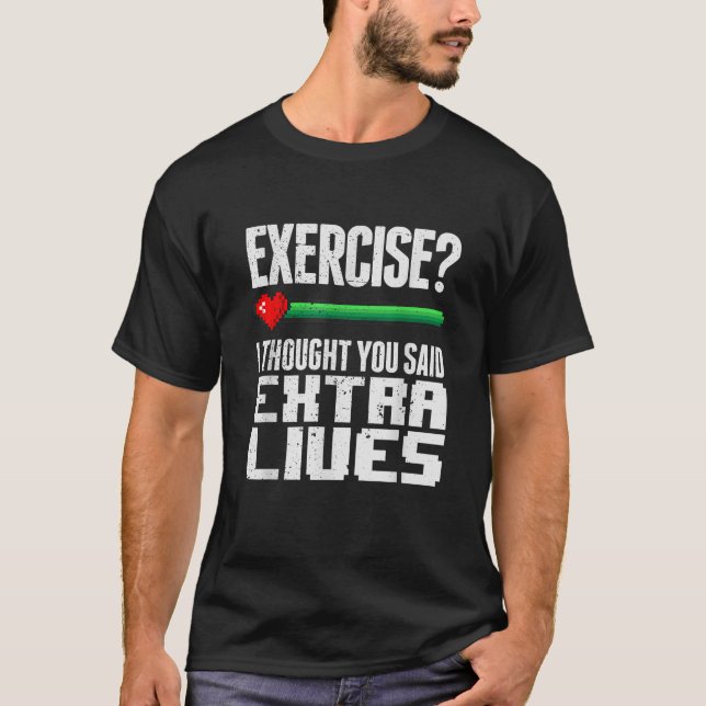 Extra Lives Funny Video Game Controller Retro Game T-Shirt (Vorderseite)