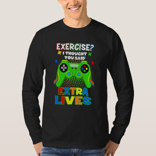 Extra Lives Video Game Controller Retro Gamer Boys T-Shirt (Vorderseite)