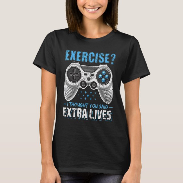 Extra Living Video Game Controller Retro Gamer Bo T-Shirt (Vorderseite)