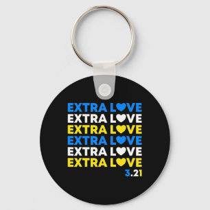 Extra Love World Down Syndrom Awareness Day March Schlüsselanhänger