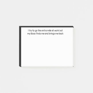 Extra MIle bei Work Boss bringt mich zurück Post-it Klebezettel