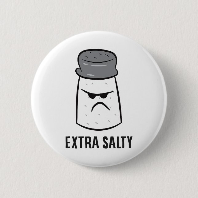 Extra Salty Funny Salty Gamer Button (Vorderseite)