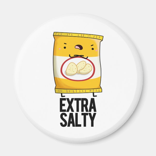 Extra Salty Funny Salty Snack Pub Magnet (Vorne)