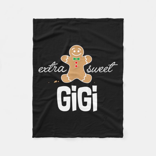 Extra Sweet Gigi _ Cute Christmas Gingerbread Gift Fleecedecke (Vorderseite)