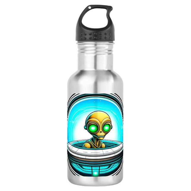 Extra-Terrestrial in einem UFO Edelstahlflasche (Vorderseite)