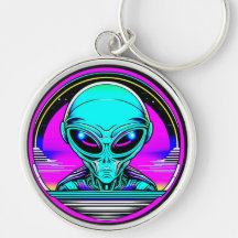 Extra-Terrestriale Alien mit einem UFO
