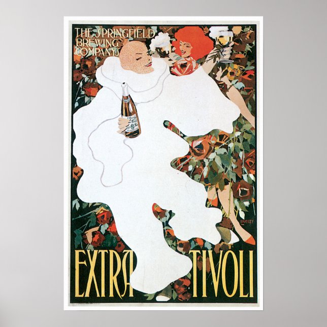 Extra Tivoli Vintag Wine Drink und Kunst Poster (Vorne)