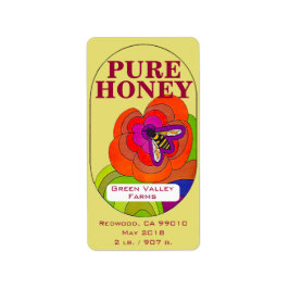 Extra White Honey Jar 4,5 kg/907 g. Adressaufkleber