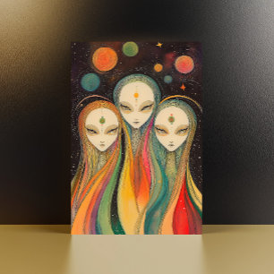 Extragalactic Energy Beings Light Entities Außerir Postkarte