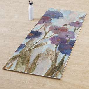 Extrahiertes Blumen in Lila Yogamatte