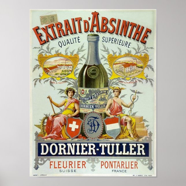 Extrait d'Absinthe Poster (Vorne)