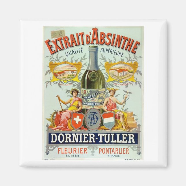 Extrait d'Absinthe Poster Magnet (Vorne)