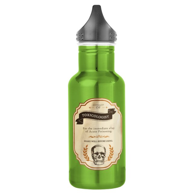 Extrakt des Wasserflasche eines Toxikologen (Links)