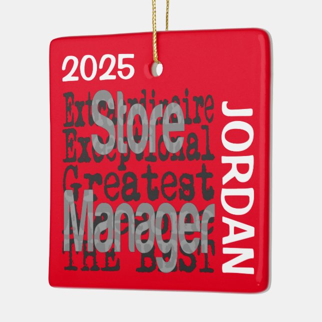 Extraordinaire CUSTOM Store Manager Keramikornament (Links)