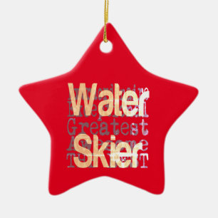Extraordinär für Wasserski Keramik Ornament