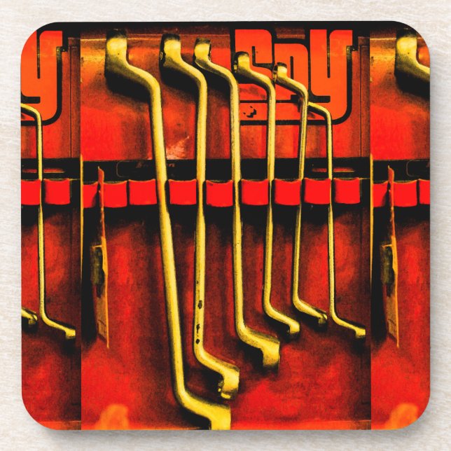 Extras Spanners Garage Bikes Cars Fixierung Getränkeuntersetzer (Vorderseite)