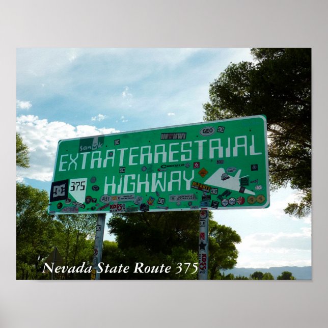 Extraterrestrial HIghway Sign Foto Poster (Vorne)