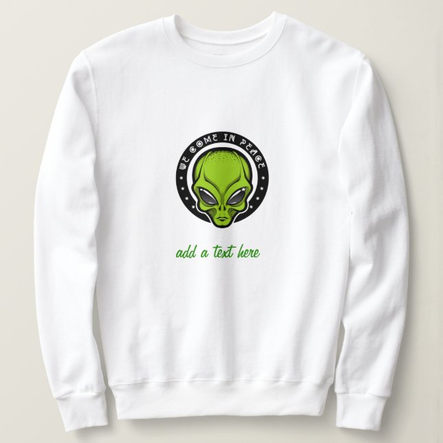 Extraterrestrial UFO Alien Sweatshirt (Design vorne)