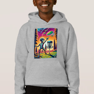 Extraterrestrische Alien Disc Golfing Hoodie