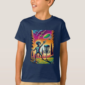 Extraterrestrische Alien Disc Golfing T-Shirt