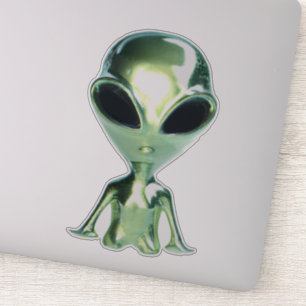 Extraterrestrische Alien Metallic Aufkleber