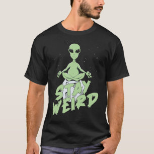 Extraterrestrische Alien Saucer Spaceship Bleibe W T-Shirt