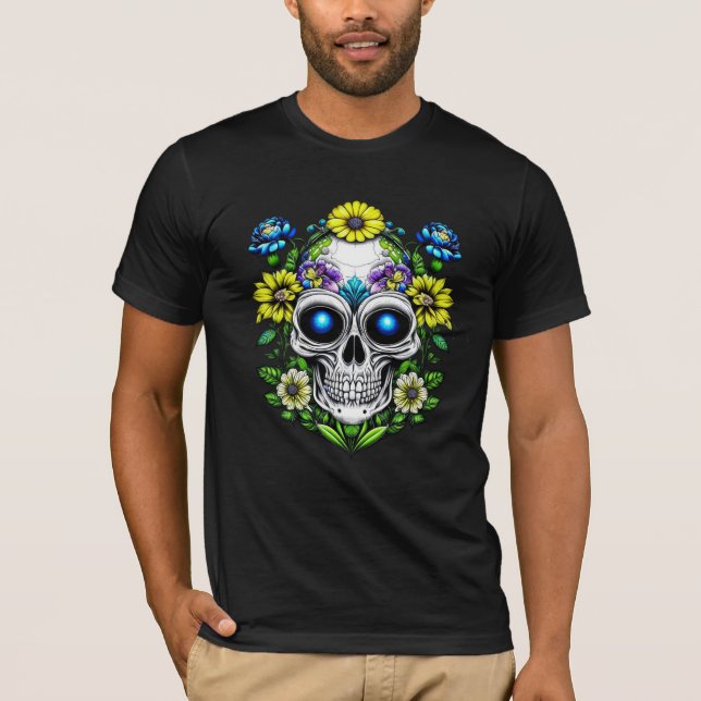 Extraterrestrische Alien Sugar Skulls T-Shirt (Vorderseite)