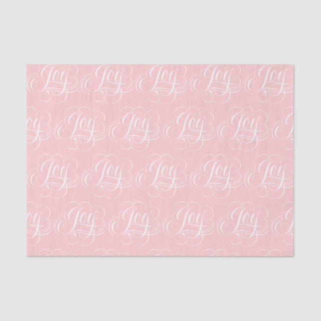 Extravagant Baby JOY Letters - Blush Pink Calligra Seidenpapier (Vorderseite)