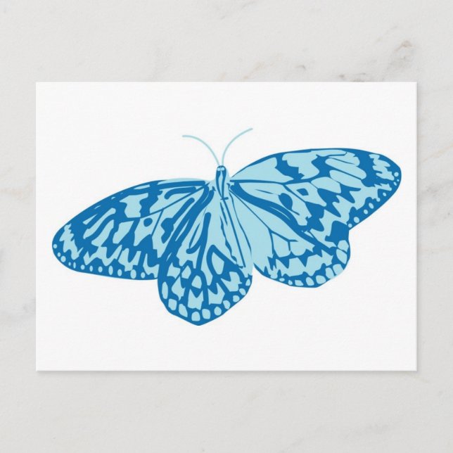 Extravagant Blue Butterfly Postkarte (Vorderseite)