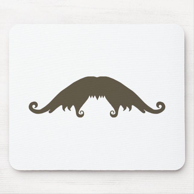 Extravagant Brown Mustache Mouse Pad Mousepad (Vorne)