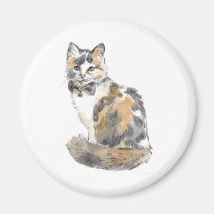 Extravagant Calico Cat Magnet