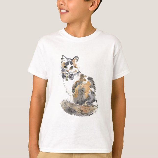 Extravagant Calico Cat T-Shirt (Vorderseite)