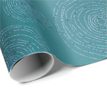 Extravagant Circles Aquamarin Blue Navy Spirale Me Geschenkpapier<br><div class="desc">Moderne Luxusdekoration FlorenceK Design</div>