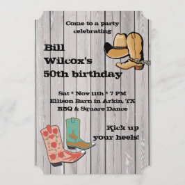 Extravagant Cowboy Boots Party Einladung