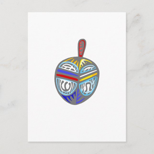 Extravagant Dreidel Postkarte (Vorderseite)