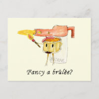 Extravagant ein Brulee Quirky Dessert Funny Cartoo