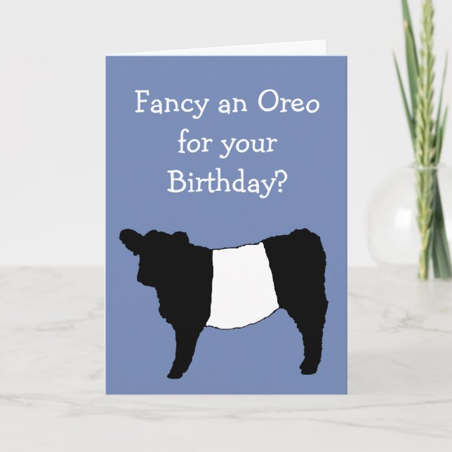 Extravagant ein Oreo? Galloway Cow Karte (Vorderseite)