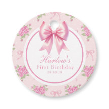 Extravagant ein rosa Coquette Bow Erster Geburtsta