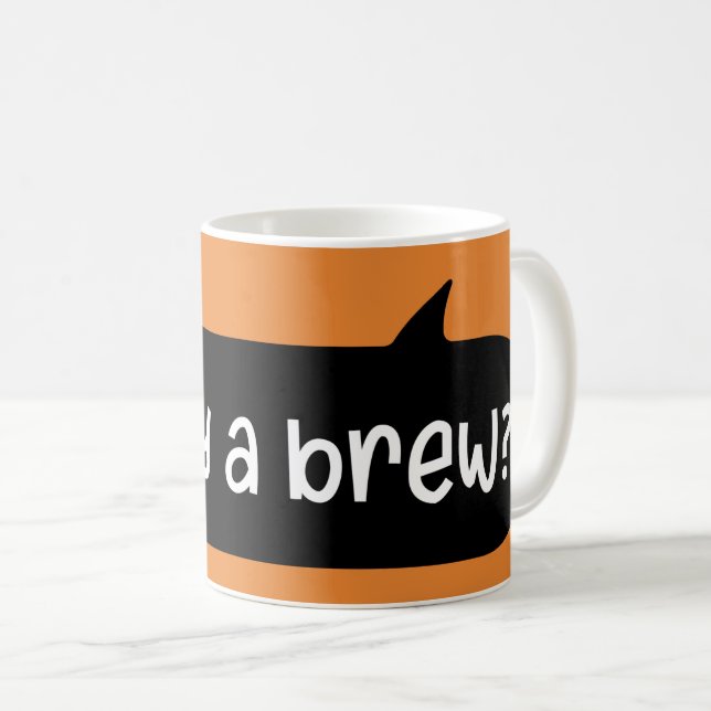 Extravagant eine Brew? Englisch British Slang, Tee Kaffeetasse (VorderseiteRechts)