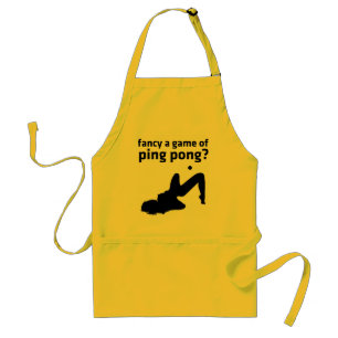 extravagant eine Partie Tischtennis? Schürze