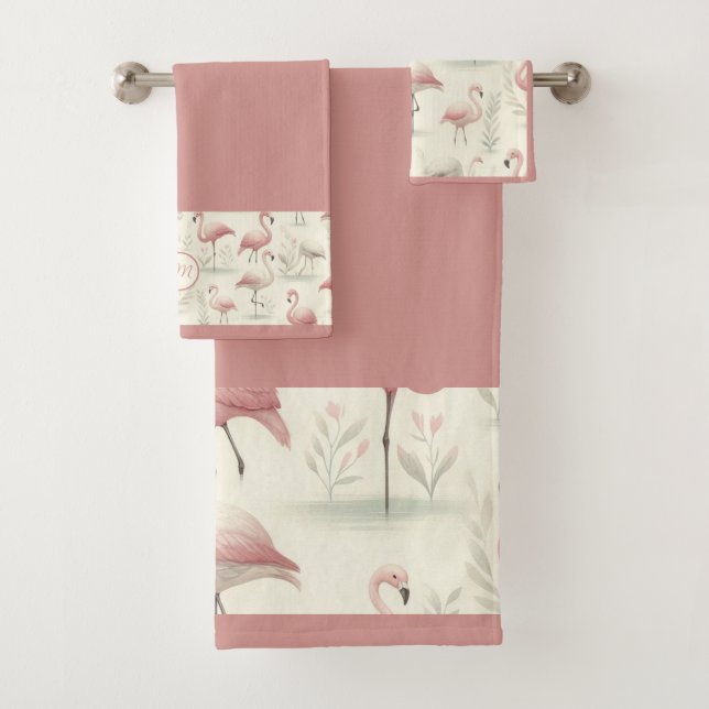 Extravagant Flamingo ( Badhandtuch Set (Insitu)